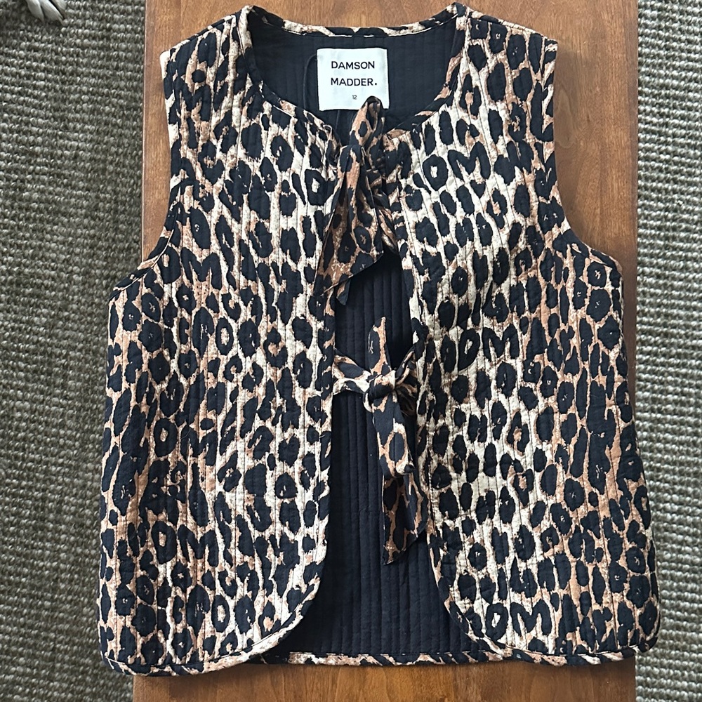 Damson Madder Leopard Print Vest